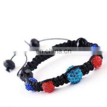 2012 New arrival crystal ball shamball bracelets