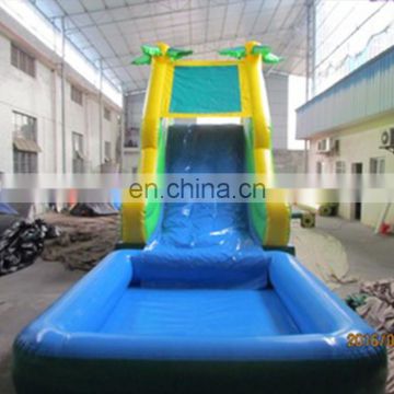 inflatable coconut tree slide with pool, inflatable play ground equipment