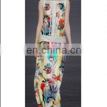 Professional skill competitive price flower fabric digital print silk