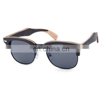 2017 New design clubmaster wood sunglasses with certificate