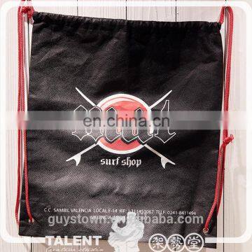 Custom Embroidery Logo Plain ECO 100% Pecent Cotton Organic Cloth Cotton Cloth Drawing String Bag photo-4