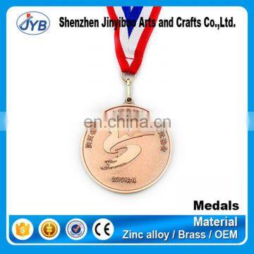 2015 metal antique brass sport medal, custom medals no minimum order, sportsaward medal