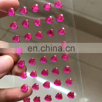 NEW SINGLE HEART rhinestone STICKER