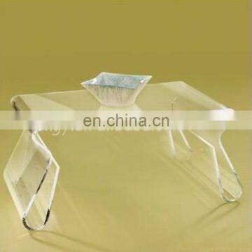 slippy surface and transparent high clear acrylic tea table