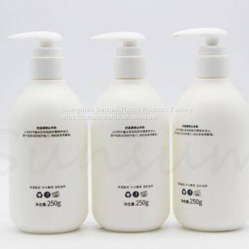 250ml Cosmetic HDPE Plastic Shower Gel Shampoo Bottle