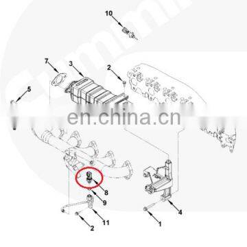 4928594 4921746 4903479 4087989 Foton Cummins ISF2.8 ISF3.8 QSB6.7 Exhaust Gas Pressure Sensor
