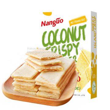 160g Sweet Coconut Crispy Cookies Biscuit Crackers Healthy wafer biscuits