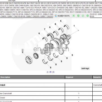 Genuine Cummins BFCEC Crankshaft 5264231 for diesel engine ISF3.8