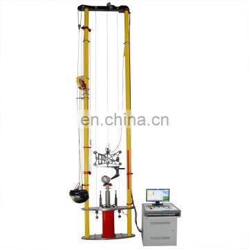 Helmet force transmit testing machine /Helmet crash testing machine /Helmet free fall guide testing equipment