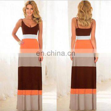 2019 New Style Mom And Girl Stripes Color Block Mother Daughter Matching Dress (this Link for KIDS) photo-3