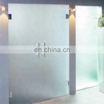 Customized Interior frosted glass hinge swing door