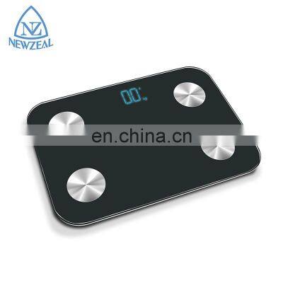 Promotional Blue Tooth Digital LED Scale Portable Glass Mini Body Weight Scale Electronic