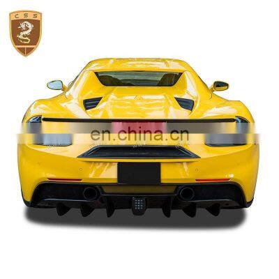 Hot selling auto parts carbon fiber rear wing for Fer-rari 488 spoiler