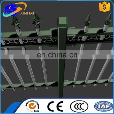 Factory Supply Powder Coated Metal Wrought Iron Fence Fence Galvanized Prefabricated Steel Fence