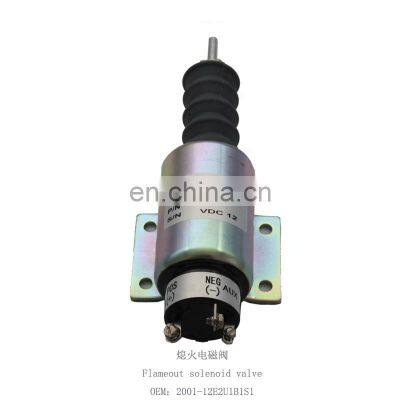 2001-12E2U1B1S1 Electric parts Flameout Solenoid Valve for excavator stop Solenoid valve