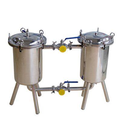 Stainless steel double bag filter