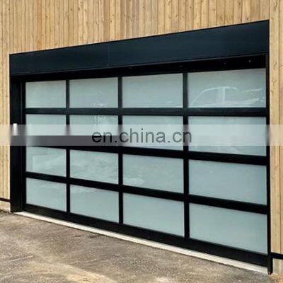 9x8 / 8x7 / 12x7 / 9x7 Modern Electronic Automatic Insulated Clear Glass Panel Car Garage Door for House