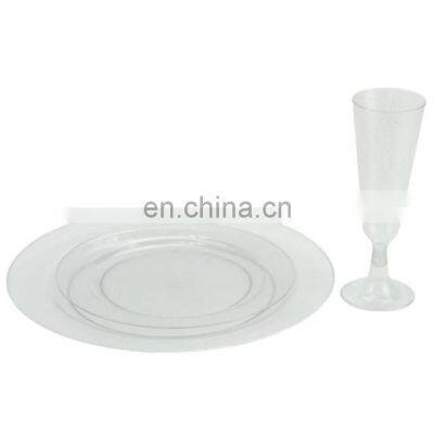 Best Selling Wedding Party Disposable Heavyweight Plastic Plates Set photo-5