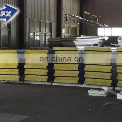 China Cheap Multi-colored Fiber Glass Wool Insulated Roof Sandwich Panel for Steel Building Facade photo-5