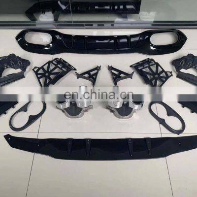 Genuine Diffuser With Exhaust Pipe For Mercedes Benz A Class W177 Modified A45 AMG Style Rear Lip With Tips photo-2