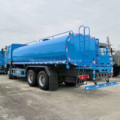 Sinotruk Howo 6x4 336hp 371hp 25m3 25000 Liters Water Sprayer Sprinkler Tank Truck photo-3
