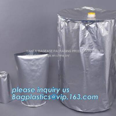 IBC HIGH-BARRIER FOIL LINER, Aluminum laminated round bottom liners, Rigid Round Bottom Drum Liners, Drum Liner, Drum Liner