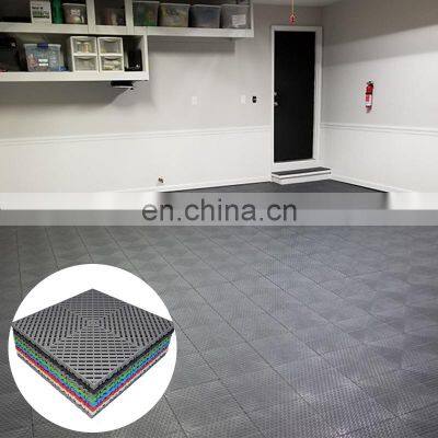 CH Factory Wholesale Durable Elastic Easy To Clean Anti-Slip Oil Resistant Non-Toxic 40*40*1.8cm Garage Floor Tiles