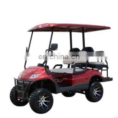 electric lifted golf cart 2+2 red beautiful style with folded windshield