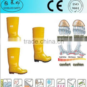 china yellow rain boots pvc boots /pvc rain boots for safety working