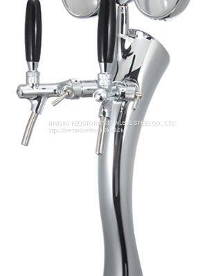 Chrome Plated Brass Beer Font 1 Tap, 2 Taps, 3 Taps, 4 Taps, 6 Taps, 6taps, Snake Tower, Beer Column, U Shape Tower, T Shape Tower, Vase Tower Etc. photo-4