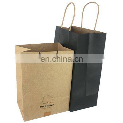 Costom Disposable Takeaway Food Packaging Greaseproof Paper Bag Shopping Clothes Packaging Bag With Bolas photo-4