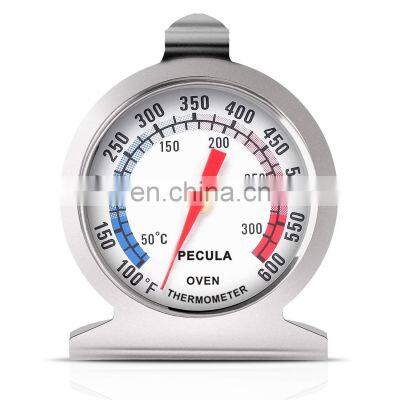 Oven Thermometer 50-300C/100-600F, Chef Smoker Thermometer Instant Read Stainless Steel Kitchen Cooking Thermometer