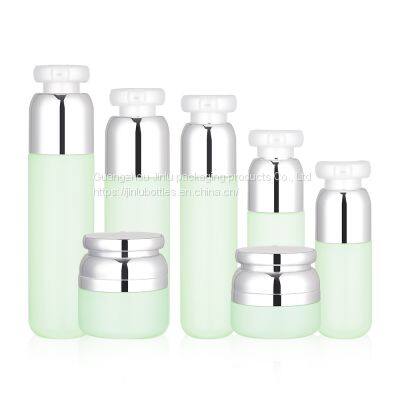 New 50g round cream bottle 40ml skin care product foundation make-up glass bottle 100ml lotion bottle with mouth mask