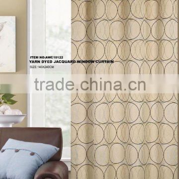 100%POLYESTER SOLID DYED JACQUARD WINDOW CURTAIN MADE IN CHINA