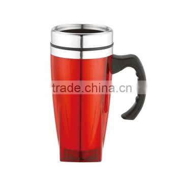 16oz stainless steel travel thermal mug with handle