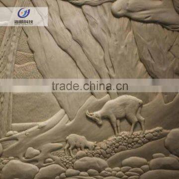 Indoor or outdoor application animal sculpture stone wall art