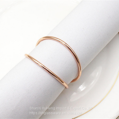 Handmade Round Metal Napkin Rings Holder for Dinning Table Parties photo-2