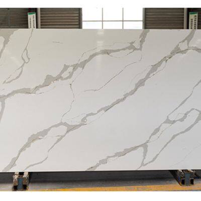 Code：6073，Calacatta Artificial Stone Quartz Slab Kitchen Countertops