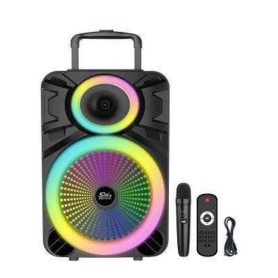 ZQS12121 OEM 5400MAH battery capacity big 60W power 12 inches  bluetooth speaker with colorful lights