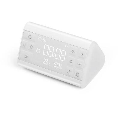 DC 5V 1800mah Antique Style Temperature Humidity LED Display Alarm Clock Wake up Light Radio White Noise Machine photo-5
