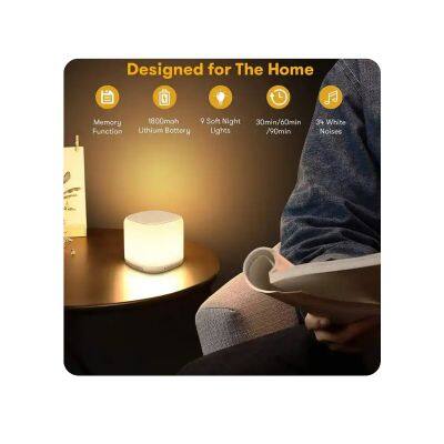 Non APP Control Easy Carry Rechargeable Night Light Timer 34 Kinds White Noise Soothing Baby Sound Machine with Memory Function