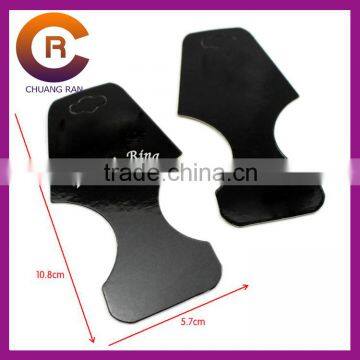 Glossy lamination two sides printing black jewelry cards paper necklace card