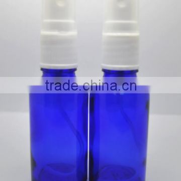 hotsale high quality 30ml cobalt blue glass bottle with plastic mist sprayer