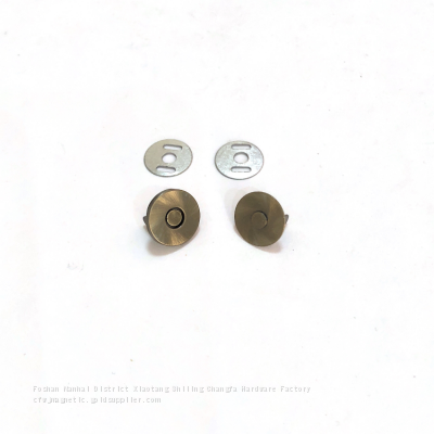 14MM brushed silver ultra-thin magnetic button