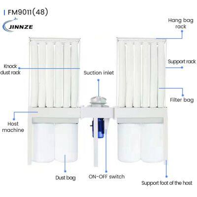 Woodworking Double Silent Dust Collector Cyclone Shakron Industrial Wood Vacuum Dust Cleaner