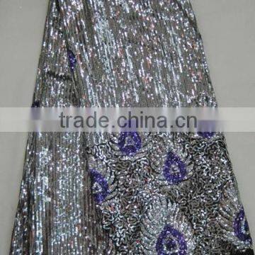 hot selling african french lace/net lace with sequnce J395-3