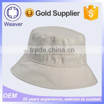 Custom Made Plain White Cotton Blank Bucket Hat For Fishing Headwear