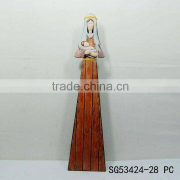 wholesale cheap imitation wood the virgin mary decoration