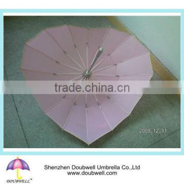 16 spokes love shape umbrella