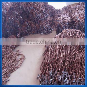 Dark Brown Faux Rosebud Bead Rosary